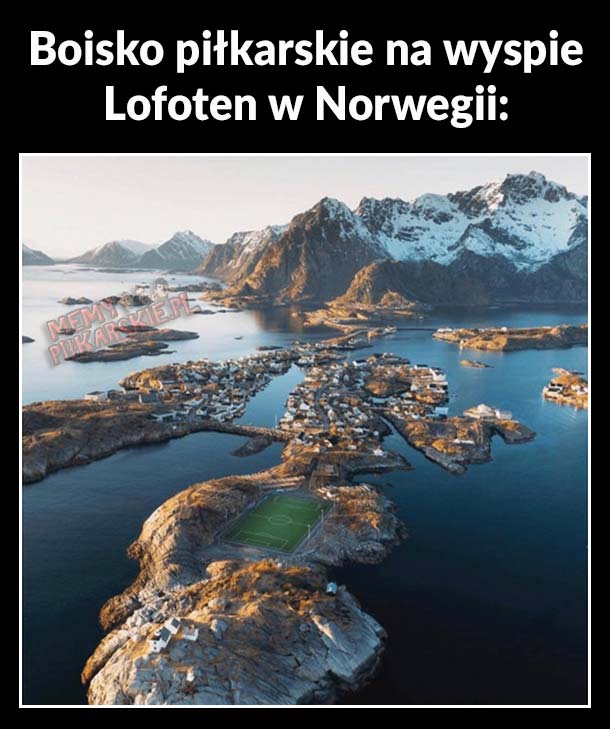 Niesamowite boisko piłkarskie w Norwegii